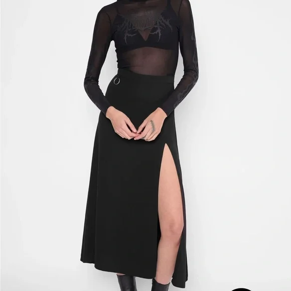 Mary Wyatt London Sofia O-Ring Split Skirt - Picture 2 of 4